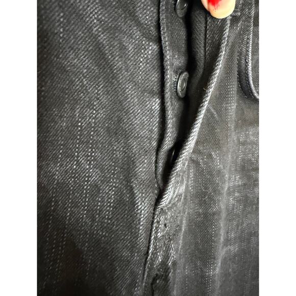 Brave Star Jeans Selvage Black Mens 28x35 The Slim Straight Button Fly Made USA - Picture 3 of 13